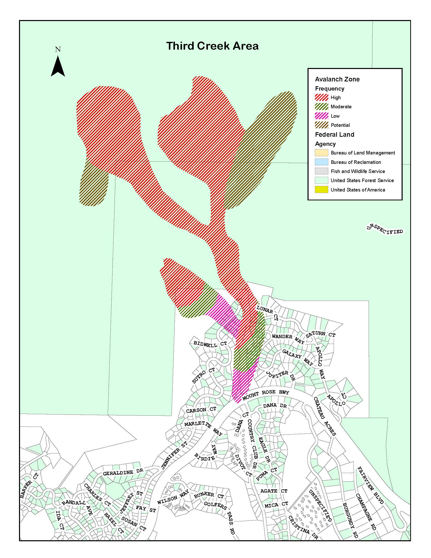 avalanche zones third creek